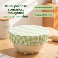 Couvre-bols réutilisables en coton, couvre-bols pour levain, dôme de levage réutilisable pour pain, couvercle anti-poussière pour la conservation des aliments, couvre-bols à salade