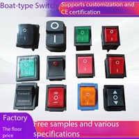 Interrupteur bateau KCD4 à deux positions 16A 4P DPDT IP67 250V en PC avec voyant lumineux 6 broches