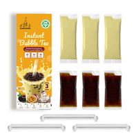 Noix de coco au fruit de la passion de qualité supérieure avec Konjac Crusyal Boba Kit de thé à bulles instantané avec poudre de thé au lait pour la relaxation quotidienne