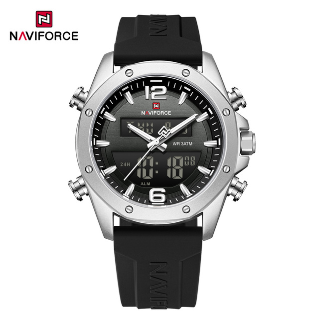 NAVIFORCE Watch 9264 China Latest Watch Double Time Display Led Multifunction Wristwatch Big Dial Sports Chronograph Watch Men