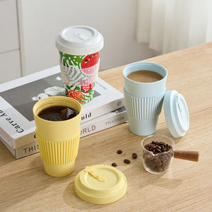 Tasses de voyage écologiques RPET 400ml Tasse à café en plastique <span class=keywords><strong>réutilisable</strong></span> écologique avec couvercle et manchon - Product Image 5