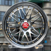 Rines de Aleación Forjados Cóncavos de 2 Piezas, Triple Cromo, 18, 19, 20, 21, 22 Pulgadas, BS LM LMR, para BMW, Audi, Mercedes, Tesla, Mustang, Porsche
