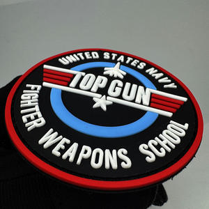 Écusson Tactique à Broche TOP GUN 2 en Silicone Écologique Résistant à l'Eau 3D PVC 9x8cm - Product Image 3
