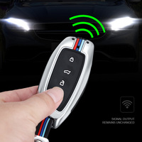 Accessoires intérieurs de voiture, coque de clé de voiture en alliage de zinc + silicone, étui de protection pour clé de voiture en métal, compatible avec Haval Great Wall