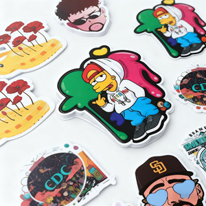 Tùy Chỉnh In Ấn Chết Cắt Dán Vinyl, Dính Không Thấm Nước PVC Nhãn Công Ty Thiết Kế Logo Phim Hoạt Hình Dán - Product Image 3