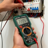 Multimètre numérique Oyd 9806A Plus True RMS avec écran LCD, 4 chiffres, 6000 points de mesure, sélection automatique de la plage, testeur de tension et d'intensité AC/DC