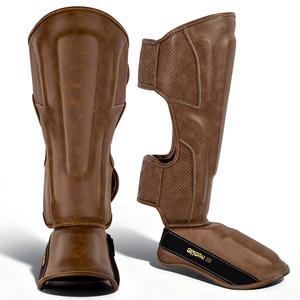 <span class=keywords><strong>Protège</strong></span>-tibias GINGPAI en cuir microfibre, protection professionnelle, sans fermeture, légers, pour le MMA, le Muay <span class=keywords><strong>Thai</strong></span>, l'entraînement de <span class=keywords><strong>boxe</strong></span>, la cheville - Product Image 4