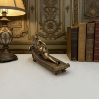 Statue de Cléopâtre en résine effet bronze vintage, style européen, reine de l'Égypte ancienne, pour décoration de table ou de bureau