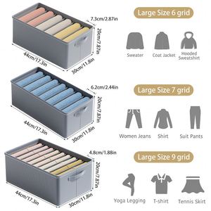 Custom Logo Wardrobe Organizer <b>Clothes</b> Underwear Drawer Organizer <b>Clothes</b> Storage <b>Box</b> Closet Jeans T-shirt Wardrobe Organizer - Product Image 5