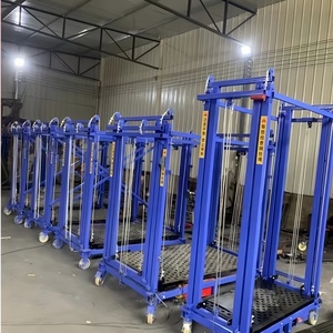 Piattaforma di Lavoro Elettrica Mobile per Ponteggi, Elevatore <span class=keywords><strong>Elettrico</strong></span> per Ponteggi 6m, Carico 500 kg, <span class=keywords><strong>Ponteggio</strong></span> <span class=keywords><strong>Elettrico</strong></span> con Telecomando - Product Image 6
