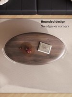 Table basse ovale en pierre, design minimaliste, style Wabi-Sabi, ultra-simple, vintage-élégant, moderne, créatif, irrégulier
