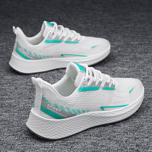 Light Weight <b>Running</b> Sporting Plain <b>White</b> Sport <b>Shoes</b> Fashion Trendy Casual Sneakers for <b>Men</b> - Product Image 4