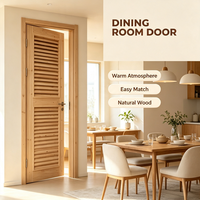 Professional Manufactured Solid Fir Louver Door Complete Inspection Before Shipment Export Indoor Timber Door