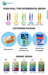 Bretelle colorate di forma diversa spazzola spazzolino interdentale stuzzicadenti manico lungo spazzole interdentali - Product Image 6