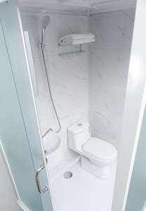 New Modern Multi-function <strong>Ready</strong> <strong>Made</strong> Aluminium Frame Acrylic Tray Square Toilet Shower Cubicle Set Prefab <strong>Bathroom</strong> Unit - Product Image 6