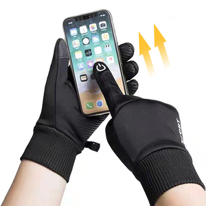 Sarung tangan berkendara sepeda motor termal uniseks, sarung tangan balap musim dingin antiair panas layar sentuh - Product Image 4