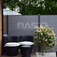 Clôture de jardin en composite bois-plastique (WPC) pour l'extérieur, 6 pieds, écologique, résistante aux intempéries, style ranch, avec garantie de 15 ans