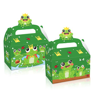 Caja de papel temática de rana, <span class=keywords><strong>príncipe</strong></span>, hoja de loto, Caracol, caja de regalo para fiesta, decoraciones - Product Image 2