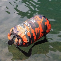 Sac à dos étanche camouflage transfrontalier en PVC 210D, multifonctionnel et portable pour activités de plein air, baignade et randonnée aquatique, sac étanche 2L-30L