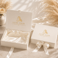 Boîte à perruque de luxe personnalisée rose, emballage pour extensions de cheveux, boîte cadeau pour cheveux, fabricant d'emballages en papier magnétique haut de gamme