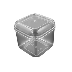 JNH006 Hot Sale Customised Dessert Cake Candy PS Hard Container Plastic Packaging Boxes