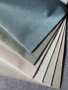 Cuộn rèm vải <span class=keywords><strong>polyester</strong></span> giả lanh, cản sáng hoàn toàn <span class=keywords><strong>100</strong></span>%, rộng 140cm, khổ 55/56 inch, dệt trơn, dùng cho đám cưới, ngoài trời, lót rèm - Product Image 2