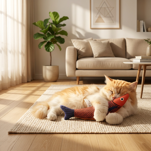 ของเล่นแมวแบบคลาสสิก ตุ๊กตา<span class=keywords><strong>ปลา</strong></span>จำลอง พร้อมแคทนิป ช่วยคลายเหงา บรรเทาอาการปวดฟัน ทนทานต่อการกัด ไม้ล่อแมว สำหรับลูกแมว - Product Image 6