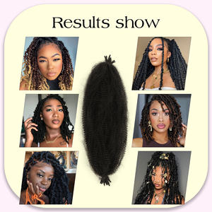 Orientfashion Pre-Gescheiden Afro Kinky Marley Vlechten Haar Lente Afro Twist Gehaakt Haar Vlechten - Product Image 6