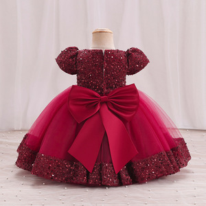 Vestido de Lentejuelas para Niña IStapromo, Regalo para Año Nuevo, Navidad, Fiesta de Princesa, Vestido con Lazo de Flores para Bebé, Fiesta de Cumpleaños Infantil - Product Image 3