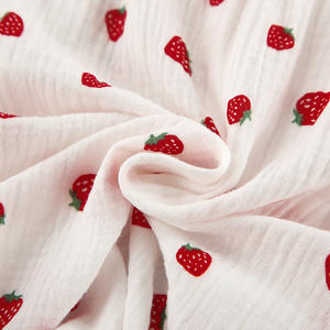 Enyami con collo a V maniche da donna Mini abiti stampati da donna autunno moda abito da stampa <span class=keywords><strong>fragola</strong></span> in puro cotone - Product Image 4