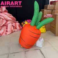 Accessoires gonflables sur le thème des légumes, carottes gonflables, légumes gonflables, boule de carotte gonflable pour la publicité.