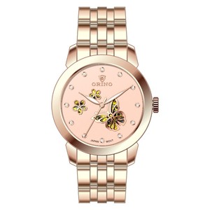 ORINO Orologio Automatico Meccanico da <span class=keywords><strong>Donna</strong></span> con Scheletro a Farfalla Miyota Modello 3376L in Acciaio Inossidabile con Vetro Zaffiro 5BAR - Product Image 3