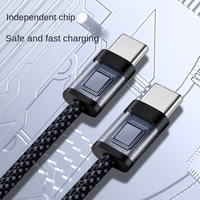 Câble de charge rapide et de transfert de données PD60W Type-C vers Type-C en alliage d'aluminium et nylon, cuivre pur, 3A pour iPhone 17 Pro Max et ordinateur