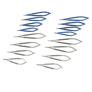 Tesoura para microcirurgia oftálmica de titânio, aço inoxidável, autoclavável, ferramenta dupla para pálpebras - Product Image 1