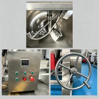 Marmite de cuisson industrielle à double enveloppe, chauffage électrique, inclinable, avec agitateur pour la transformation de sauces, pâtes et confitures de fruits