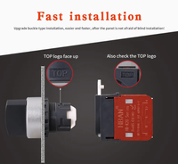 Interruttore a Chiave in Plastica HBAN 10A 22mm Tipo Latching SPDT/DPDT IP65 2/3 Posizioni Impermeabile 400V per Controllo Elettronico