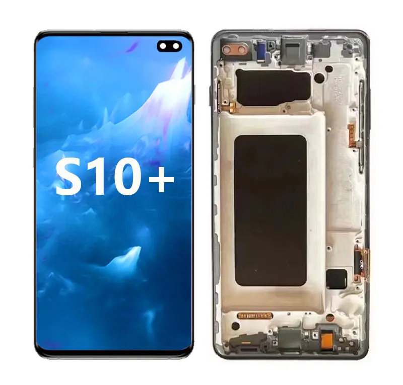 Best-selling Display Assembly Mobile Phone Touch Screen Replacement Frontal Pantalla LCD with Frame for Samsung S10 Plus G975