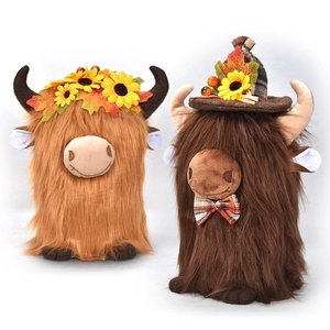 New Thanksgiving Yak Decoration Doll Mountain Cow Plush <b>Toy</b> Window Ornament - Product Image 1