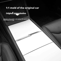 Accessoire de protection autocollant en silicone à adsorption électrostatique pour garniture de console centrale compatible avec le Model 3/Y (version améliorée)