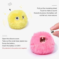 Jouet interactif de luxe classique pour chatons, balle intelligente en peluche avec herbe à chat et sonnette électrique, pour l'entraînement des grossistes