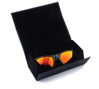Étui à lunettes pliable haut de gamme, exquis, avec logo personnalisé, en PU, respectueux de l'environnement, pour hommes et femmes
