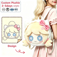 Sac à dos en peluche personnalisé avec personnage de fille anime, sac à figurines de dessin animé pour événement cosplay, rangement quotidien pour adolescents, cadeau, grande quantité