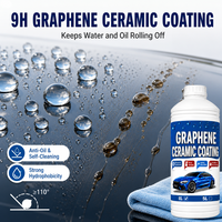 Revêtement céramique au graphène 9H 1L, liquide cristallin pour peinture automobile, nano hydrophobe, anti-graffiti