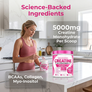 Integratore in Polvere per Donne: Creatina Monoidrato 5000mg, Inositolo, Biotina e <span class=keywords><strong>Collagene</strong></span> per Gestione dell'Energia e Allenamento - Product Image 5