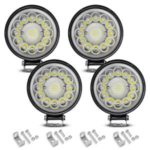 ไฟทำงาน LED ทรงกลม 4 ชิ้น ขนาด 4 นิ้ว สีขาว แสงแบบ Flood Spot Beam Combo 12-24V ใช้ได้กับรถออฟโรดทั่วไป ขนาด 5 นิ้ว สำหรับรถบรรทุก ATV UTV - Product Image 2