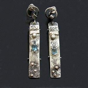 Orecchini Pendenti Vintage in Stile Etnico Blu a Goccia per Donne, Gioielli Lunghi e Alla Moda - Product Image 1