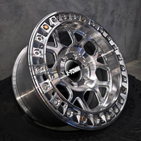 Rines de Carreras Forjados Plateados 8x170 8x180 6x135 6x139.7 5x5, Rines Personalizados con Beadlock para Camioneta, Rines Forjados Cóncavos Profundos para Todoterreno