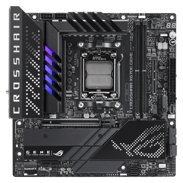 ASUS ROG CROSSHAIR X670E GENE M-ATX Gaming Motherboard Support DDR5 with AMD AM5 Socket Ryzen7000 Series Desktop Processors