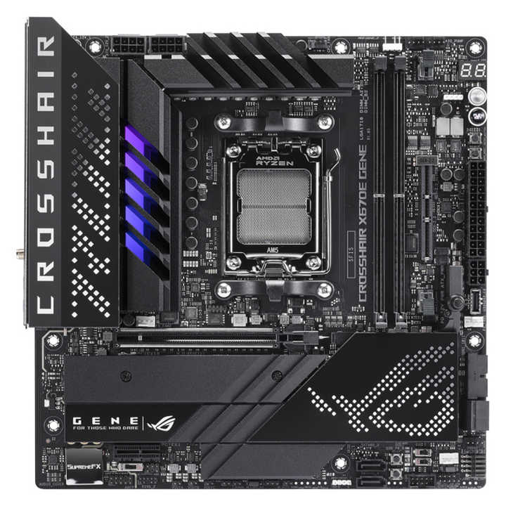 ASUS ROG CROSSHAIR X670E GENE m-ATXゲーミングマザーボードサポート 