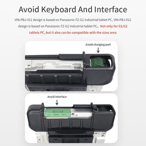 ขาตั้งรางแท็บเล็ตแบบสปริงโหลดสําหรับแท็บเล็ตพีซี <span class=keywords><strong>Panasonic</strong></span> <span class=keywords><strong>FZ</strong></span>-<span class=keywords><strong>G1</strong></span> พร้อมแขนซ็อกเก็ตคู่ - Product Image 3